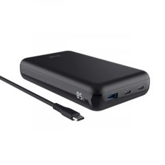 Trust Laro 100W USB-C Laptop Powerbank, High-capacity 100W powerbank to fast-charge your USB-C laptop or MacBook on the go, Quick Charge 3.0, auto-detect, USB PD 3.0 + PPS, Black