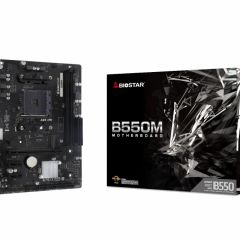 BIOSTAR B550MHP, Socket AM4, AMD B550, Dual 2xDDR4-4400+, APU AMD graphics, VGA, HDMI, 1xPCIe4.0 X16, 4xSATA3, RAID, 1x M.2 Gen4 x4(64Gb/s), 2xPCIe3.0 X1, ALC897 7.1 HDA, GbE LAN, 4xUSB3.2, mATX