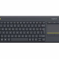 Logitech Wireless Touch Keyboard K400 Plus, Multi-touch touchpad, Nano receiver, USB, Retail, US International layout, Black