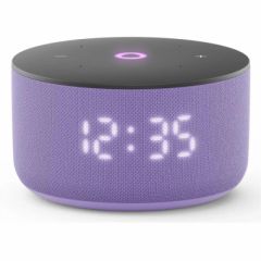 Smart Speaker (YNDX-00027LIL)  Yandex Station MINI 3 with Alisa, Lilac, LED Display, Smart Home Control Center, No Hub Required, Wi-FI-AC + BT5.0, Alisa Assistant built-in, 12W, Sensor buttons, 3 Microphones