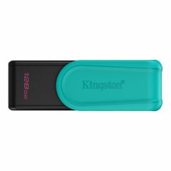128GB USB3.2  Kingston DataTraveler Exodia S Black/Teal, Moving cap design, (Read 100 MByte/s, Write 12 MByte/s)