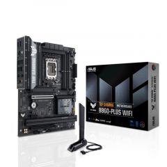 ASUS TUF GAMING B860-PLUS WIFI, Socket 1851, 16Phases, Intel® B860 (Ultra 2 Series CPU), CPU graphics, HDMI, DP, Dual 4xDDR5-8666, 2xPCIe X16 5.0, 4xSATA3, RAID, 3xM.2 5.0, 1xPCIe X1, Realtek 7.1 HDA, 2.5GbE LAN, WiFi7/BT, 1xUSB-C3.2 Gen2x2, 3xUSB3.2 Gen2