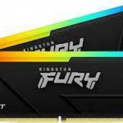 32GB (Kit of 2*16GB) DDR4-3200  Kingston FURY® Beast DDR4 RGB, PC25600, CL16, 2Rx8, 1.35V,  Auto-overclocking, Asymmetric BLACK low-profile heat spreader, Dynamic RGB effects featuring Kingston FURY Infrared Sync technology, Intel XMP Ready  (Extreme Memo