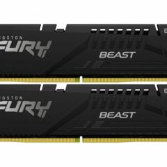 16GB (Kit of 2*8GB) DDR5-6000  Kingston FURY® Beast DDR5, PC48000, CL30, 1Rx16, 1.4V, Auto-overclocking, Asymmetric BLACK low-profile heat spreader, Intel XMP 3.0 Ready (Extreme Memory Profiles)