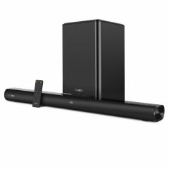 SVEN Soundbar SB-2200D with wireless subwoofer, 300 W, Bluetooth, USB, AUX (3.5mm jack), HDMI (ARC), SPDIF (Optical), remote control, Support of Dolby Digital, LED display, black