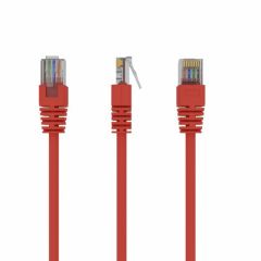 Patch cord cat. 5E PP12-5M/R Red, 5 m, molded strain relief 50u" plugs