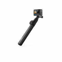 GoPro Extension Pole + Waterproof Shutter Remote, Stretching to 48in (122cm) and collapsing to 10in (25cm), this extension pole reaches longer and travels lighter. Includes a Bluetooth remote to snap photos and record video, compatible with all GoPro came