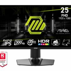 24.5” MSI IPS LED MAG 255PXF Black (0.5ms, 1000:1, 250cd, 1920x1080, 178°/178°, 2 x HDMI2.0, DisplayPort, up to 300Hz Refresh Rate, Console Mode 120Hz, Speakers 2 x 2W, Audio Line-out, Height Adjustment, Pivot, VESA)