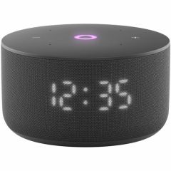 Smart Speaker (YNDX-00027BLK)  Yandex Station MINI 3 with Alisa, Black, LED Display, Smart Home Control Center, No Hub Required, Wi-FI-AC + BT5.0, Alisa Assistant built-in, 12W, Sensor buttons, 3 Microphones
