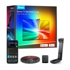TV Light Strip  GOVEE RGBIC TV Backlight 3 Lite (75”-85”), Wi-Fi + BT, Multicolor, Matter Compatible, Zonal Color Control, Voice Control, App, Music Mode, No Hub Required, Real-time color matching to enhance your visual experience