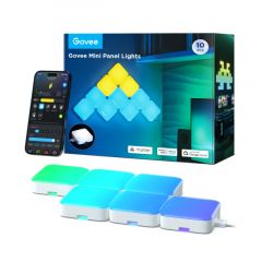 Square Lights  GOVEE Smart Mini Panel Lights 10 Pack, Wi-Fi + BT, Multicolor, Diffused RGBIC Light Effects, No Hub Required, DIY Lighting Effects, Flexible Installation, 40 Preset Lighting Effects, Customizable Design Layout, App, Control Box, Voice Contr