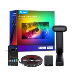 TV Light Strip  GOVEE RGBIC Envisual TV Backlight T2 with Dual Cameras (55”-65”), Wi-Fi + BT, Multicolor, Zonal Color Control, Voice Control, App, Music Mode, No Hub Required, Real-time color matching to enhance your visual experience