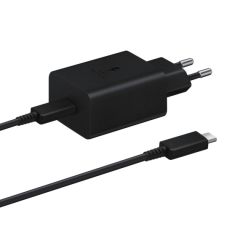 НАСТЕННОЕ ЗАРЯДНОЕ УСТРОЙСТВО SAMSUNG 1XTYPE-C SUPER FAST CHARGING 45W SAMSUNG 1XTYPE-C SUPER FAST CHARGING 45W (С КАБЕЛЕМ), ЧЕРНЫЙ