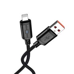 JOKADE КАБЕЛЬ USB LIGHTNING 3A 1,2 М ИНТЕЛЛЕКТУАЛЬНОЕ ОТКЛЮЧЕНИЕ ПИТАНИЯ JA049, ЧЕРНЫЙ