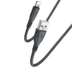 YESIDO CABLE LIQUID SILICONE SERIES USB-A TO LIGHTNING 18W 1M, BLACK