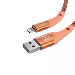 MCDODO КАБЕЛЬ MAGNIFICENCE SERIES USB-A TO LIGHTNING С ПЕРЕКЛЮЧАЮЩИМ СВЕТОДИОДОМ 1,2 М 2,0A, ОРАНЖЕВЫЙ