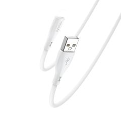 YESIDO CABLE LIQUID SILICONE SERIES USB-A TO LIGHTNING 18W 1M, WHITE