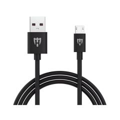 КАБЕЛЬ ДЛЯ ШЛЕМА USB - MICRO-USB BASIC 2.1A 1М, ЧЕРНЫЙ