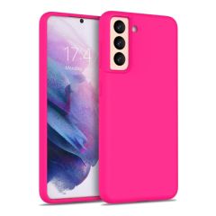 ЧЕХОЛ-ШЛЕМ ЖИДКИЙ СИЛИКОНОВЫЙ SAMSUNG S21 PLUS, РОЗОВО-КРАСНЫЙ