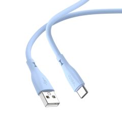 YESIDO CABLE LIQUID SILICONE SERIES USB-A TO LIGHTNING 18W 1M, BLUE