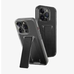 ЧЕХОЛ UNIQ ДЛЯ IPHONE 15 PRO HELDRO MOUNT С ПОДСТАВКОЙ, ДЫМ