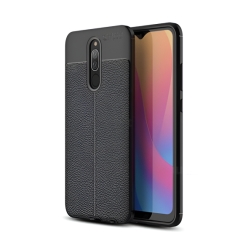 ЧЕХОЛ HELMET CASE TPU LEATHER TEXTURE XIAOMI REDMI 8A, ЧЕРНЫЙ