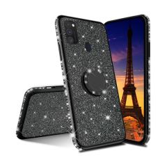 ЧЕХОЛ-ШЛЕМ TPU С БЛЕСТКАМИ SAMSUNG A21S, ЧЕРНЫЙ