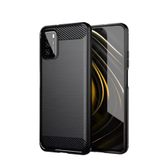 ЧЕХОЛ-ШЛЕМ CARBON XIAOMI POCO M3, ЧЕРНЫЙ