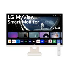 LG 27SR50F-W МОНИТОР SMART LED IPS, 27", FULL HD, 60 ГЦ, HDR10, WEBOS, СЕРЕБРИСТЫЙ