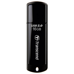 USB Flash накопитель Transcend JetFlash 350, 16Гб, Чёрный