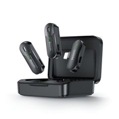 ЛАВАЛЬНЫЙ МИКРОФОН YESIDO 2В1 (LIGHTNING) KR16, ЧЕРНЫЙ