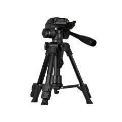 ШТАТИВ ДЛЯ ФОТОСЪЕМКИ ПРОФЕССИОНАЛЬНЫЙ АЛЮМИНИЕВЫЙ 65 СМ (РУЧКА С ФИКСАЦИЕЙ, ПОДДЕРЖКА ПЛАВНАЯ 360°), ЧЕРНЫЙ F-50T