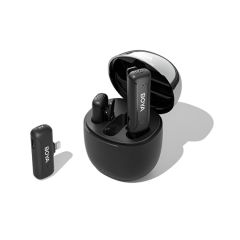 ДВУХКАНАЛЬНАЯ БЕСПРОВОДНАЯ МИКРОФОННАЯ СИСТЕМА BOYA 2,4 ГГЦ С ЗАРЯДНЫМ КЕЙСОМ (BY-WM3T-D2), РАЗЪЕМ LIGHTNING, ЧЕРНЫЙ