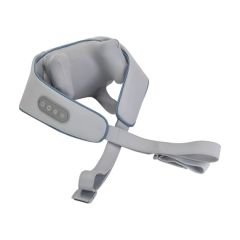 ЭЛЕКТРИЧЕСКИЙ МАССАЖЕР ДЛЯ ШЕИ С ФУНКЦИЕЙ ПОДОГРЕВА И 6 МАССАЖНЫМИ НАСАДКАМИ ДЛЯ ВЗРОСЛЫХ, СИНЕ-СЕРЫЙ