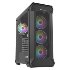 GENESIS CASE IRID 505, ПАНЕЛЬ ARGB, MIDI, USB 3.0, 4 ВЕНТИЛЯТОРА В КОМПЛЕКТЕ, ЗАКАЛЕННОЕ СТЕКЛО