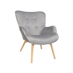 Fotoliu Leonard Catifea Grey