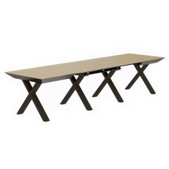 Masă Extensibilă Madrid Natural Wood+Black Legs