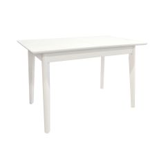 MASĂ EXTENSIBILĂ MG-A05 WHITE GLASS+WHITE LEGS 120/150X75