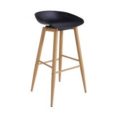 Scaun Bar Hector Black/Transprint Legs