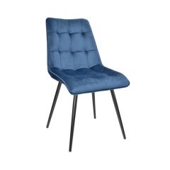 Scaun Capella Catifea Blue HLR 63+Black Legs