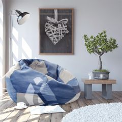 Fotoliu puf Bean-Bag Ball Indigo-Grey