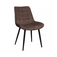 Scaun Hans Catifea Brown HLR49+Black Legs
