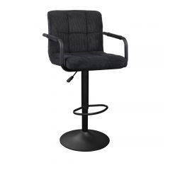 Scaun de Bar SB-042 Velvet Black Nr.03+Black Legs