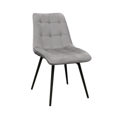 SCAUN CAPELLA CATIFEA LIGHT GREY HLR14+BLACK LEGS