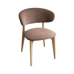 SCAUN ROSES ROYAL VELVET 4+NATURAL LEGS