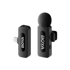MICROFON PORTABIL PENTRU ÎNREGISTRARE VOCALĂ BOYA BY-V1 V2.0 FĂRĂ FIR NEGRU