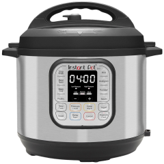APARAT DE GĂTIT MULTIFUNCȚIONAL SUB PRESIUNE INSTANT POT DUO 8 ARGINTIU