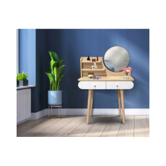 MASA DE TOALETA SCANDI CU OGLINDA ROTUNDA 40 CM 120X80X40 CM CM-891937