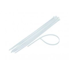 CABLE ORGANIZERS NYTFR-250X3.6-W, NYLON CABLE TIES, 250 X 3.6 MM, UV RESISTANT, BAG OF 100 PCS, WHITE