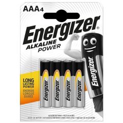 ENERGIZER ALCALINE POWER 4 X AAA BATTERY BLISTER (YELLOW)